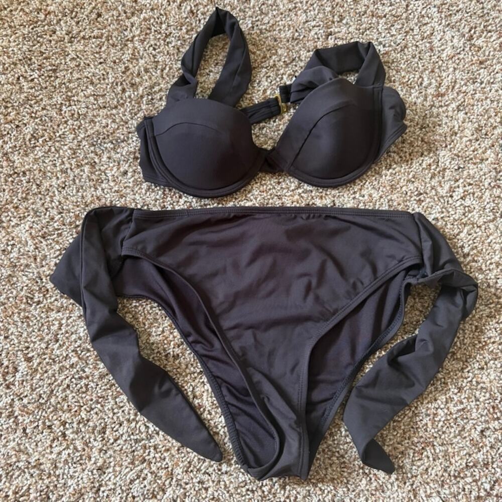 We Wore What Riviera Bikini 2 Piece Black Size XS/M
